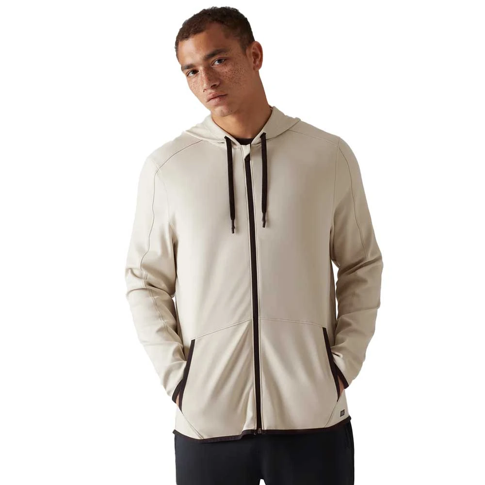 Men's Warm Up Tech Full Zip Hoodie - Stone 5 Men's Warm Up Tech Full Zip Hoodie - Stone - Image 3