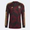 ADIDAS Men's Germany 2022 Away Long Sleeve Jersey - Black