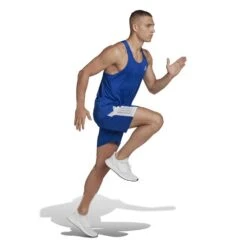 ADIDAS Men's Own The Run Singlet - Team Royal Blue 7 ADIDAS Men's Own The Run Singlet - Team Royal Blue -Daily Flex Shop adidas hl3989 6 apparel on model walking view white