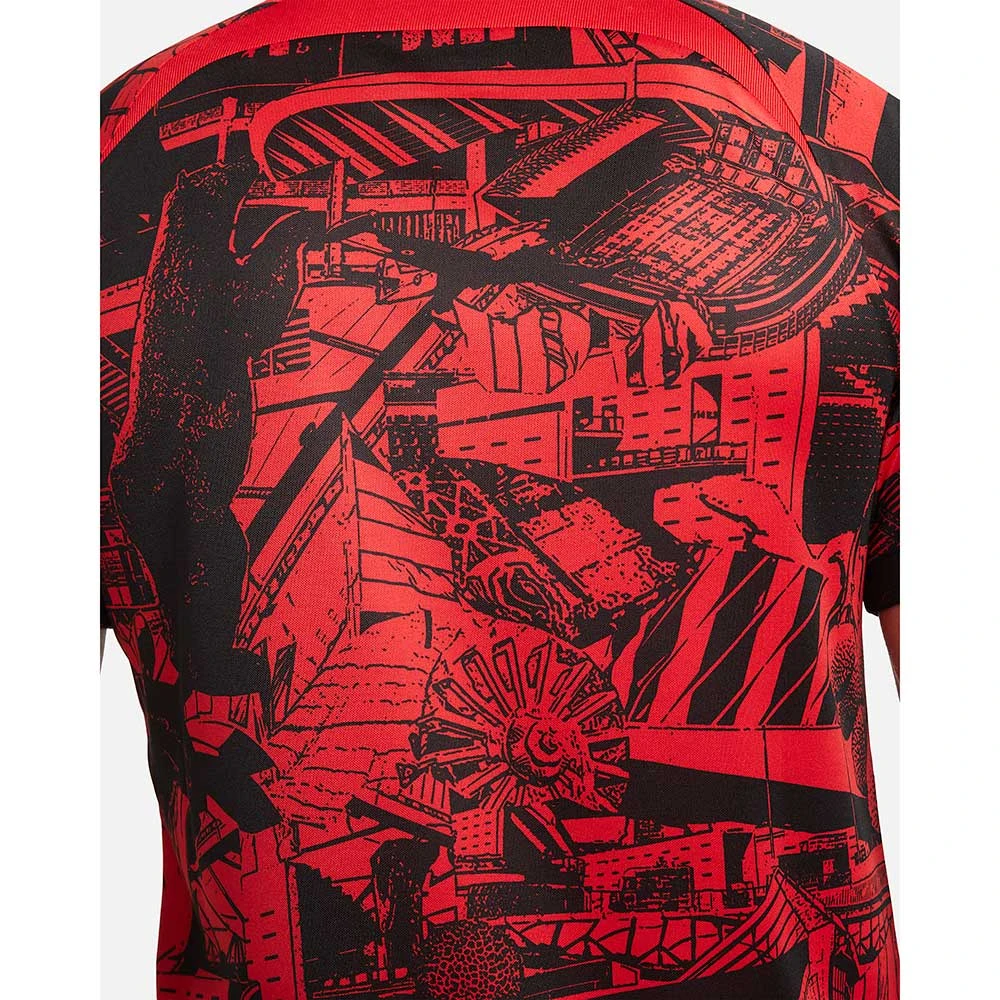 Nike Men's Athletico Madrid Pre-Match Short Sleeve - Sport Red 5 Nike Men's Athletico Madrid Pre-Match Short Sleeve - Sport Red - Image 3