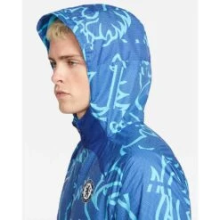 Nike Men's Chelsea AFW Soccer Jacket - Rush Blue/Chlorine Blue -Daily Flex Shop chelsea fc awf football jacket vNBw82 2
