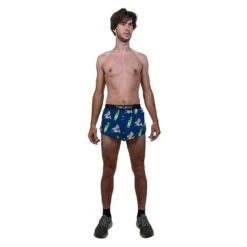 Men's Blue Sharks 2" Split Short - Blue Sharks 9 Men's Blue Sharks 2" Split Short - Blue Sharks -Daily Flex Shop chicknlegs mens shark 2 inch split shorts front
