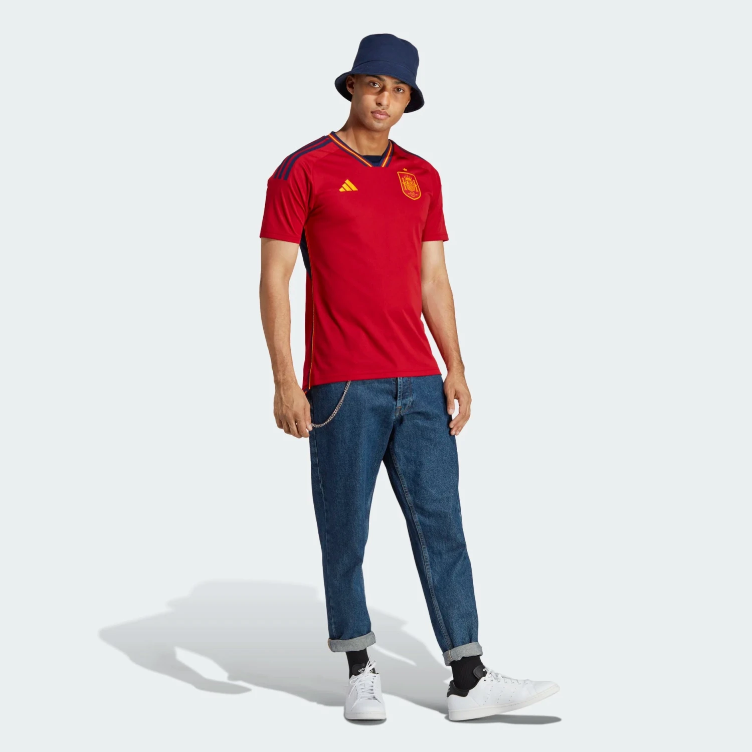 ADIDAS Men's Spain 2022 Home Jersey - Team Powder Red 6 ADIDAS Men's Spain 2022 Home Jersey - Team Powder Red - Image 4