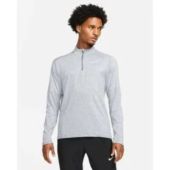 Men's Nike DriFIT Element 1/2 Zip Running Top - Smoke Grey/Grey Fog/Reflective Silver -Daily Flex Shop dri fit element mens 1 4 zip running top q04tXT