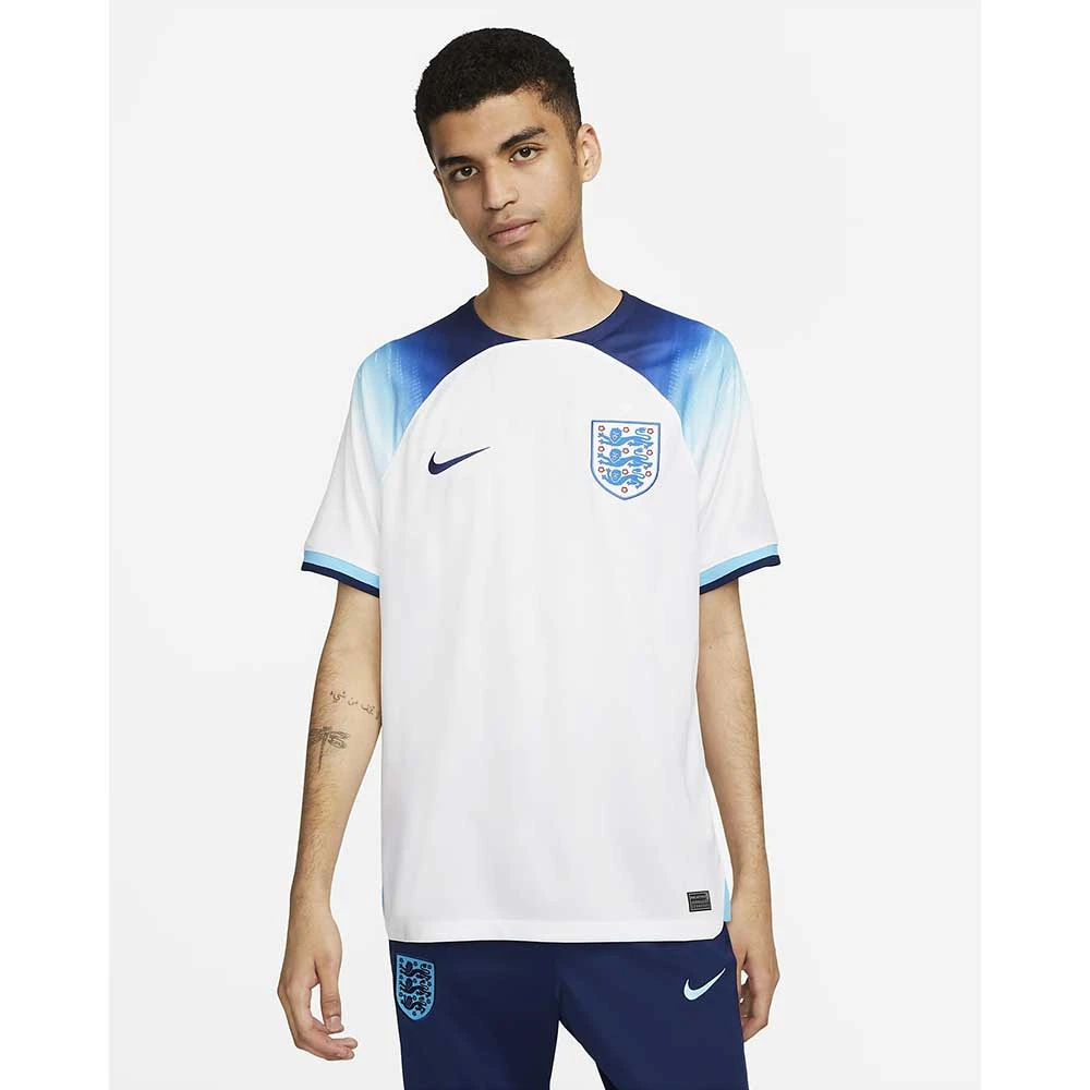 Nike Men's England 2022/23 Dri-FIT Home Stadium Jersey - White/Blue Fury 3 Nike Men's England 2022/23 Dri-FIT Home Stadium Jersey - White/Blue Fury