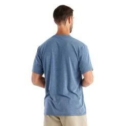 Men's Bamboo Flex Pocket Tee - Heather Deepwater -Daily Flex Shop flex pocket tee heather deepwater men 2