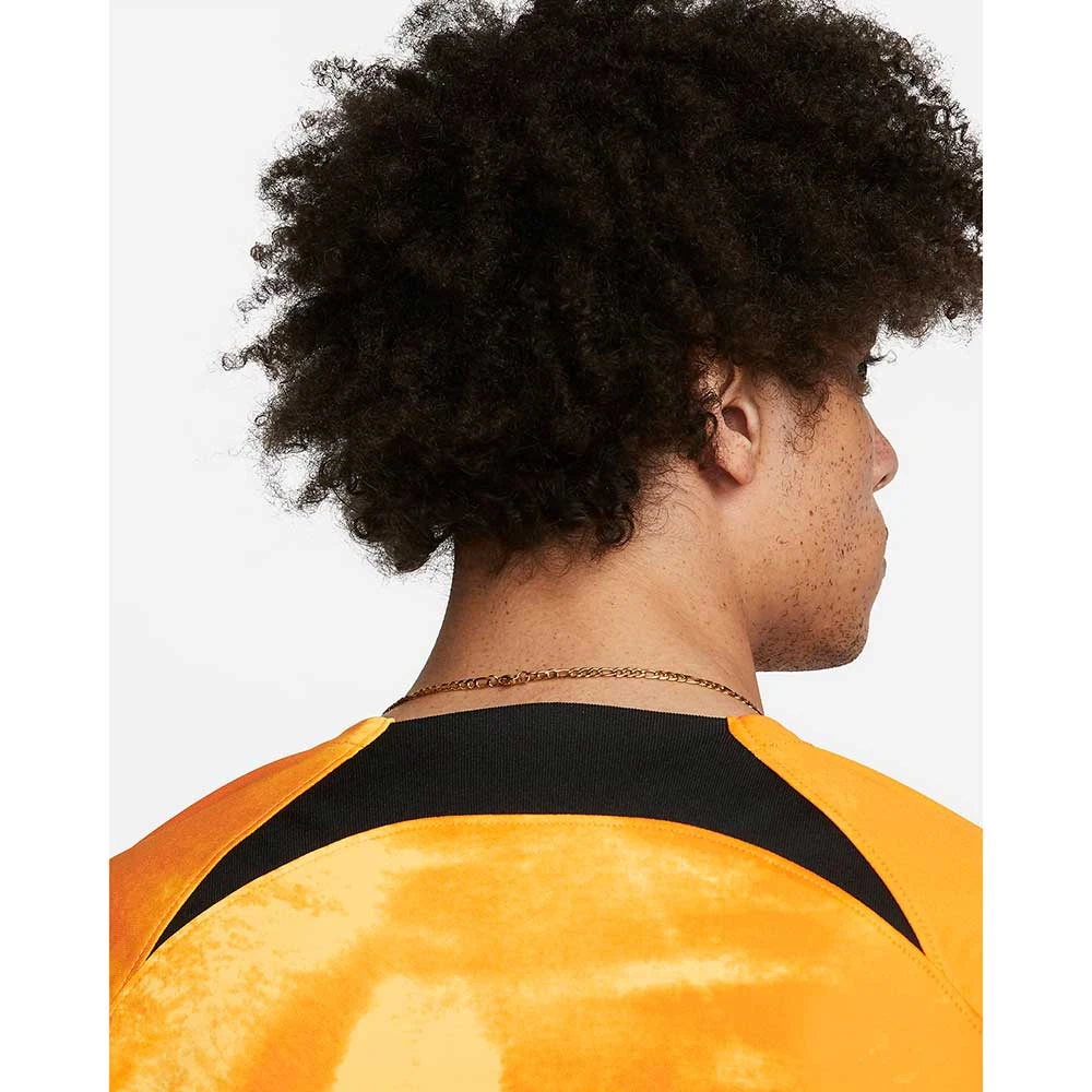 Men's Nike Netherlands 2022/23 DF Stadium Home Jersey - Laser Orange/Black 7 Men's Nike Netherlands 2022/23 DF Stadium Home Jersey - Laser Orange/Black - Image 5