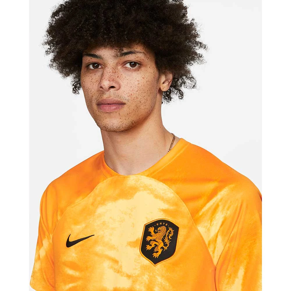 Men's Nike Netherlands 2022/23 DF Stadium Home Jersey - Laser Orange/Black 6 Men's Nike Netherlands 2022/23 DF Stadium Home Jersey - Laser Orange/Black - Image 4
