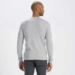 Vuori Men's Waffle Crew - Light Heather Grey 10 Vuori Men's Waffle Crew - Light Heather Grey -Daily Flex Shop px V176LHG 3 1200x crop center jpg