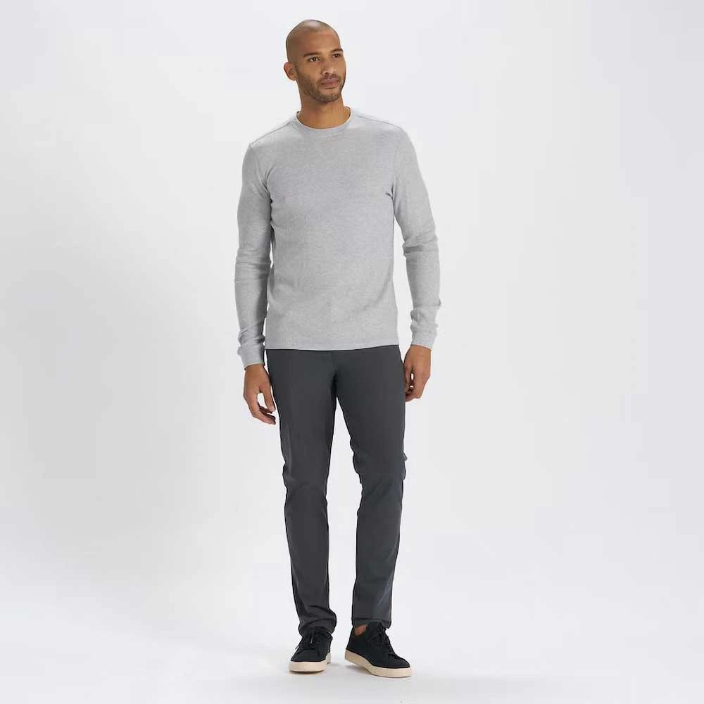 Vuori Men's Waffle Crew - Light Heather Grey 7 Vuori Men's Waffle Crew - Light Heather Grey - Image 5