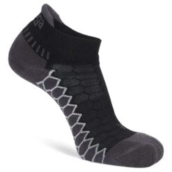 Balega Silver No Show Tab Running Socks- Black